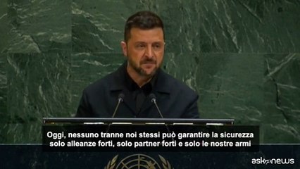Zelensky: "Solo armi e alleati possono garantirci la sicurezza"