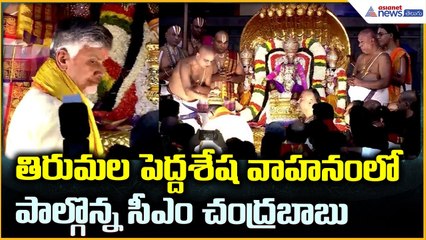 Tirumala Peddasesha Vahanam: తిరుమల పెద్దశేష వాహనంలో పాల్గొన్న సీఎం చంద్రబాబు | Asianet News Telugu