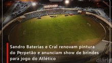Sandro Baterias e Cral renovam pintura do Perpetão e anunciam show de brindes para jogo do Atlético