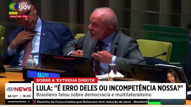 Lula participa de reunião em defesa da democracia em NY e fala sobre crescimento da direita
