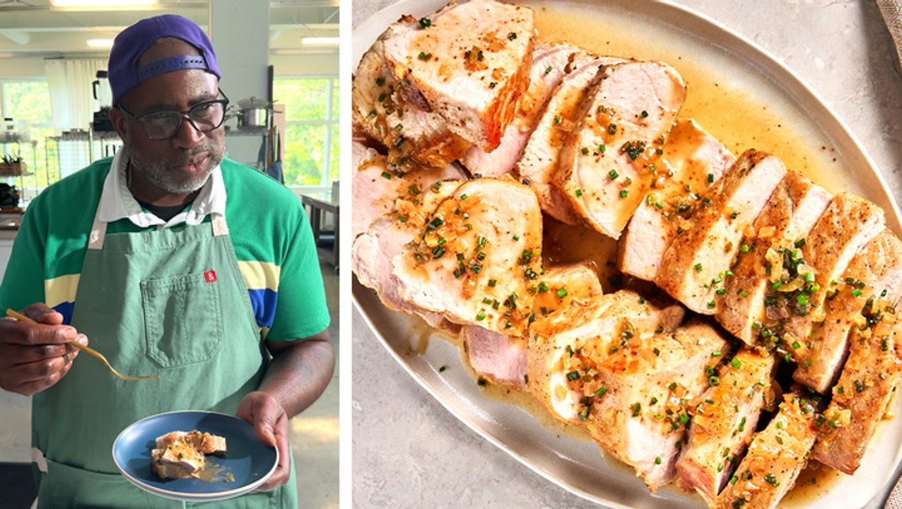 How to Make Thyme-and-Dijon-Seared Pork Tenderloin with Cider Pan Sauce