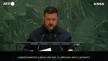 Zelensky all'Onu: "Solo le armi possono garantire la sicurezza"