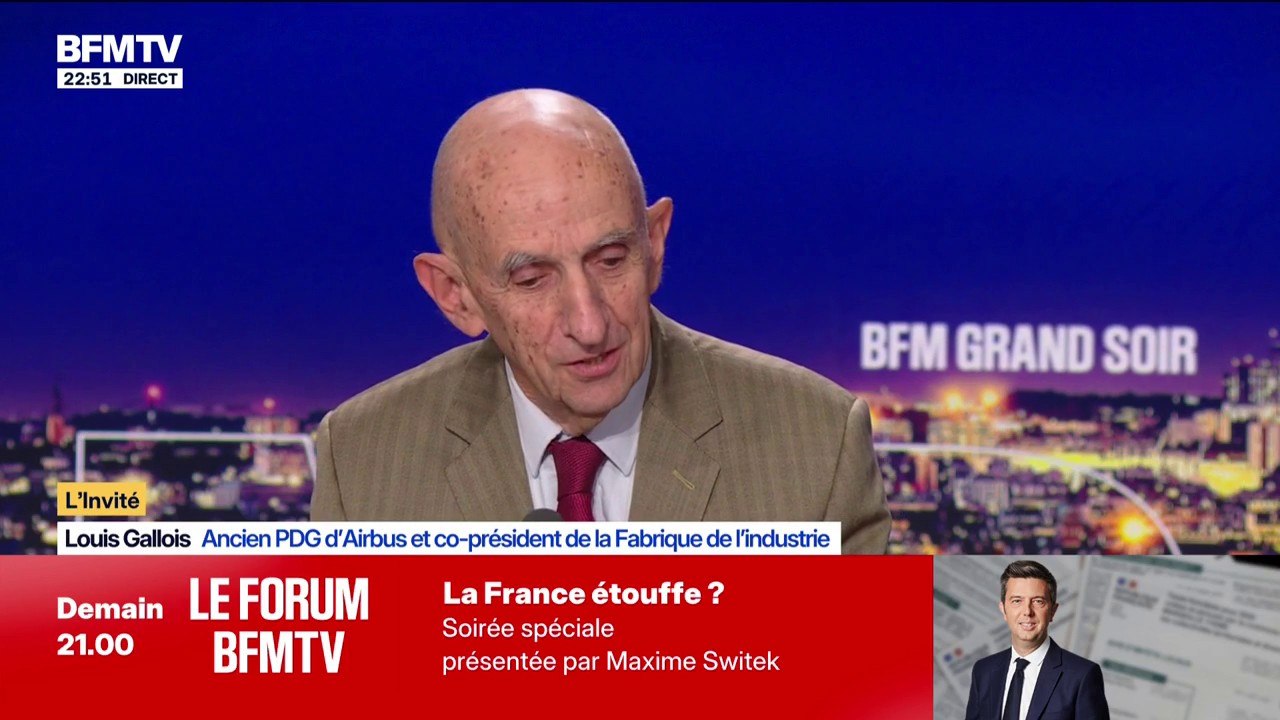 Économie: "À la veille d'un budget, chacun montre ses muscles [...] les syndicats le font, le patronat le fait", souligne Louis Gallois, ancien PDG d'Airbus