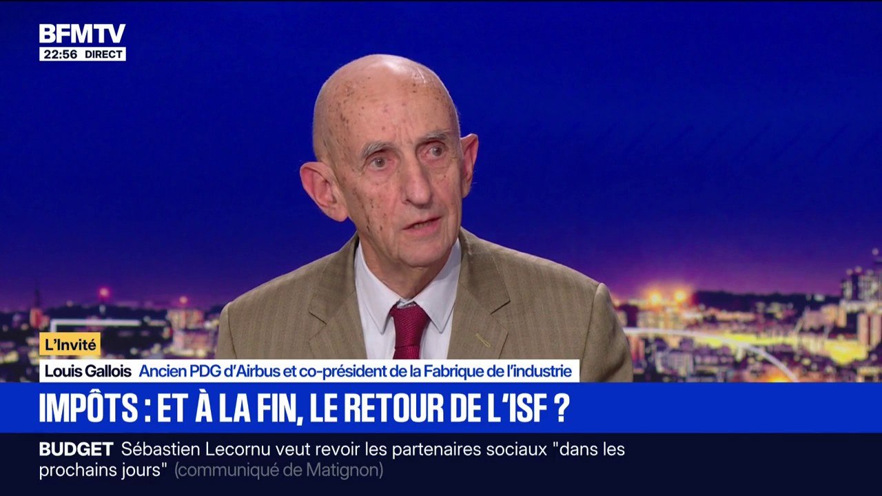 Économie: "Il ne faut pas toucher aux entreprises", confie Louis Gallois, ancien PDG d'Airbus