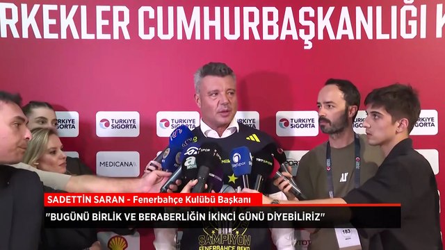 Fenerbahçe Kulübü Başkanı Sadettin Saran: Bu ailenin bir parçası olmak gurur verici