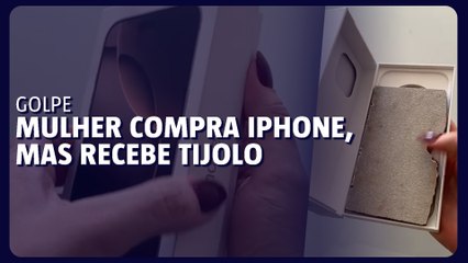 Mulher compra iPhone, mas recebe tijolo