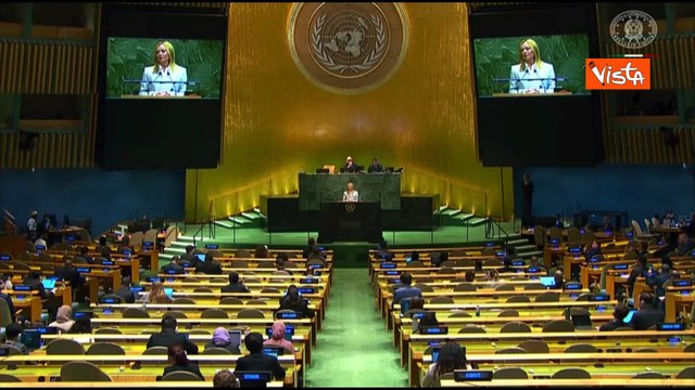 Meloni all'Onu: Pace, dialogo, diplomazia non vincono più