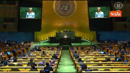 Meloni all'Onu: Pace, dialogo, diplomazia non vincono più
