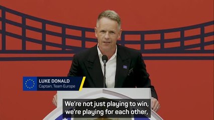 Europe are 'fuelled by something money cannot buy' - Donald on Ryder Cup