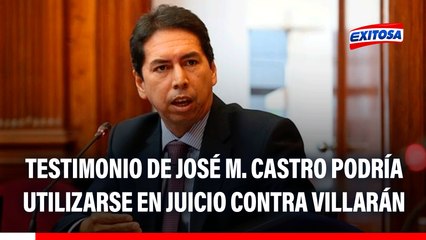 Testimonio de José Miguel Castro podría utilizarse en juicio contra Susana Villarán, afirma abogado