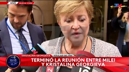 Kristalina Georgieva habló tras la reunión con MIilei