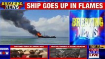 Cargo Ship Catches Fire at Porbandar Port  Emergency Response Underway  Breaking News