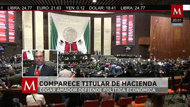 El secretario de Hacienda, Édgar Amador, pide a los diputados apoyo para combatir la evasión fiscal