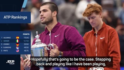 Sinner comfortable with taking risks to try and chase down Alcaraz