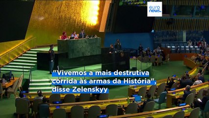 As armas decidem quem sobrevive, diz Zelenskyy na Assembleia Geral da ONU