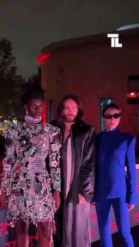 Jared Leto, Greta Lee, Jodie Turner-Smith et Joachim Rønning (réalisateur) à Paris pour la promo du film TRON : ARES au ciné le 8 octobre #tronares #jaredleto #gretalee #jodieturnersmith @disneyfr