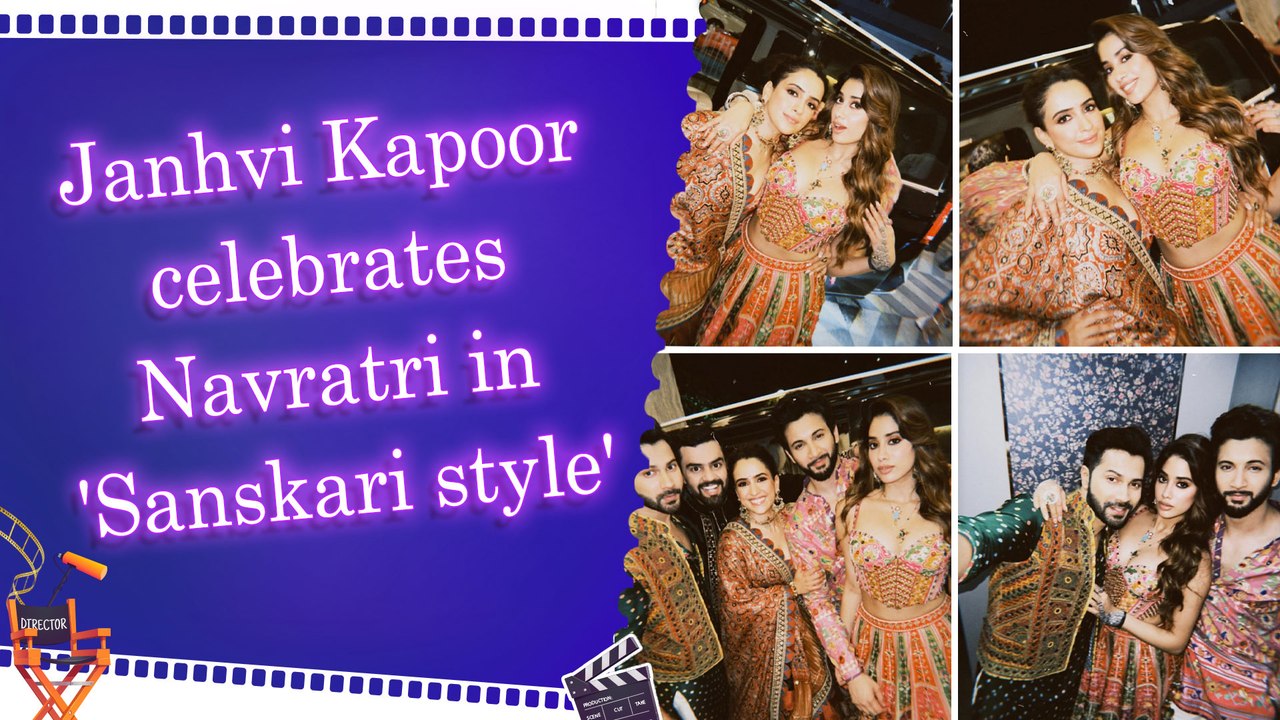 Janhvi Kapoor shares pictures with the cast of 'Sunny Sanskari Ki Tulsi Kumari' in a sanskari style.