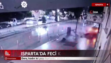 Isparta’da feci kaza: Genç kadın kıl payı kurtuldu, sürücü alkollü çıktı