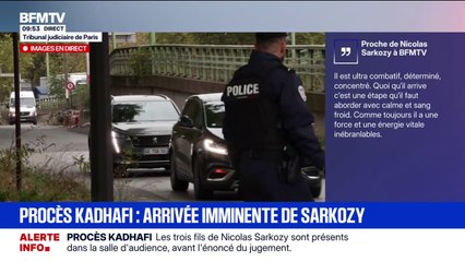 Procès Sarkozy-Kadhafi: le convoi de l'ancien président arrive au tribunal correctionnel de Paris