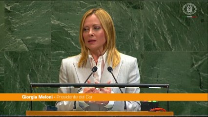 Onu, Meloni "Serve un nuovo modello di cooperazione"