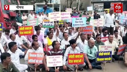 नीमच में सोयाबीन किसानों का हल्लाबोल, 100 फीसदी मुआवजे की मांग, कलेक्टर को 7 दिन का अल्टीमेटम