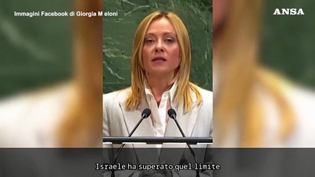 Meloni: Israele oltre i limiti, esca dalla trappola della guerra