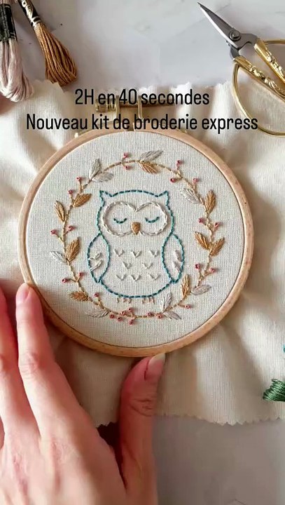 Kit de broderie express pour les débutants facile à fabriquer mois 2heures