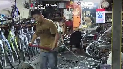 Ликвидация последствий тайфуна "Рагаса" на Тайване и в китайском уезде Хуалянь