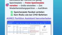 ❌ Wartung der Windows RE fehlgeschlagen? 💡 Wiederherstellungspartition erweiten