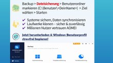 Windows 11 Benutzerprofil schnell sichern & kopieren 🔒