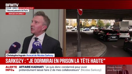 "On peut se dire aujourd'hui que la justice n'a pas été rendue", affirme l'avocat de Nicolas Sarkozy après la condamnation de l'ancien président