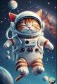 Napstronaut: The Sleepiest Space Cat in Zero Gravity! 😴🐱🚀