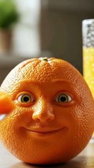 Orange is eating and dancing while singing 🤯 🎶