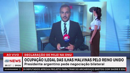 Milei fala em ocupação ilegal das ilhas Malvinas pelo Reino Unido