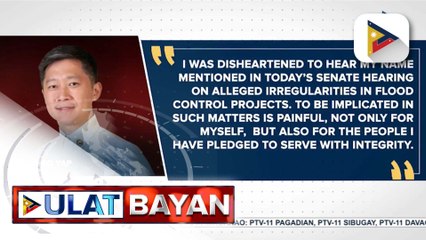 Benguet Rep. Eric Go Yap, itinanggi ang alegasyong may kinalaman umano siya sa isyu ng maanomalyang flood control projects sa bansa