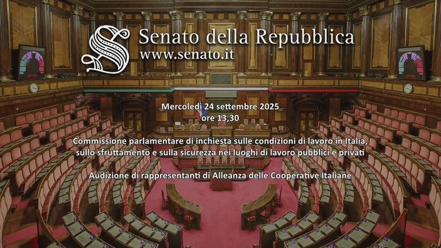 Roma - Audizione in Commissione Condizioni lavoro in Italia (25.09.25)