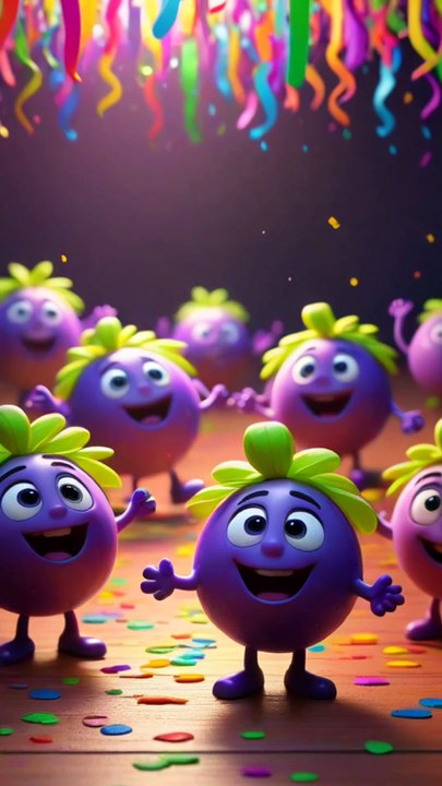 Grapes Throw Big Birthday Party 🍇🎂🎉😂 #foryou #facts #shortsviral #cartoon #shortvideos #animation