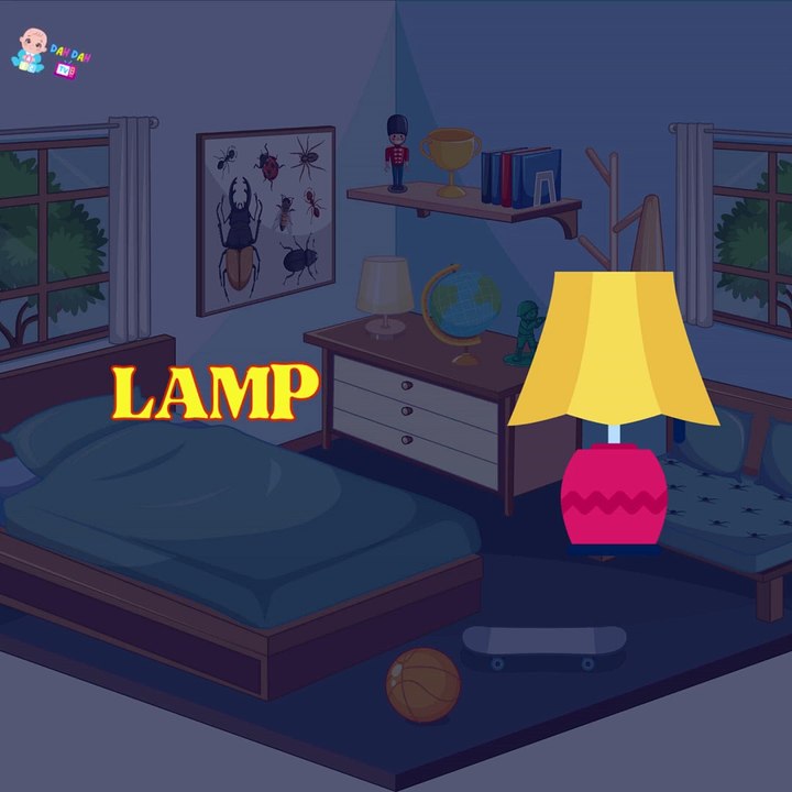 🏠 Learning the Bedroom! 🌈 English Vocabulary for Kids, Toddlers & Preschool |Education Videos | Preschool Learning |