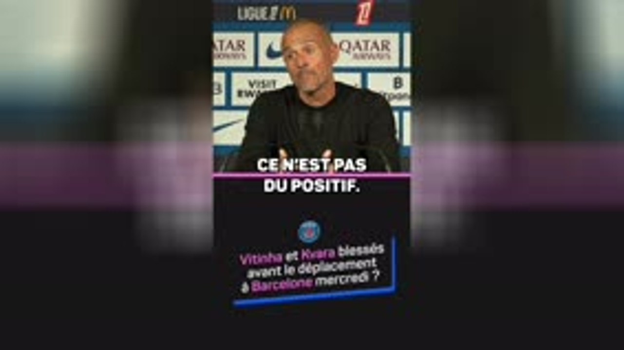 PSG - Luis Enrique : "Je ne peux rien dire sur les blessures de Kvara et Vitinha"