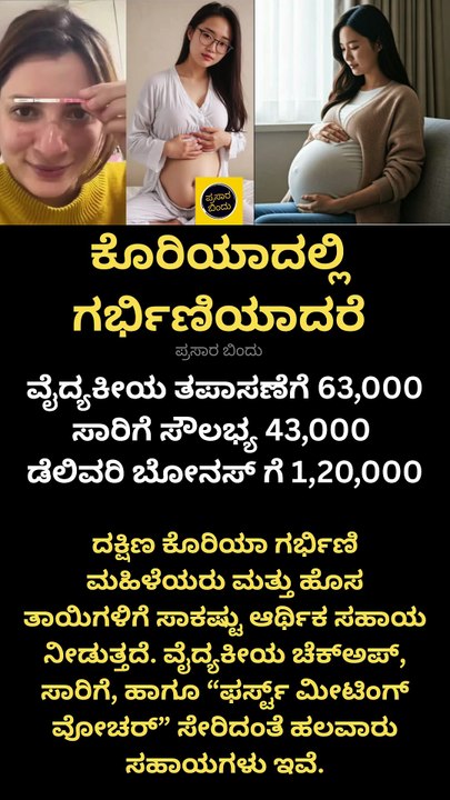 ಕೊರಿಯಾದಲ್ಲಿ ಗರ್ಭಿಣಿಯಾದರೆ
