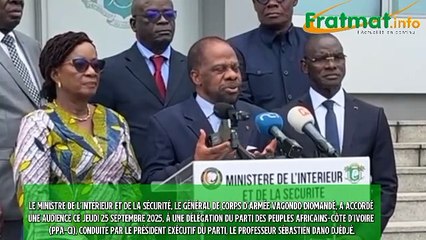 Politique: Le PPA-CI échange avec le ministre Vagondo Diomandé