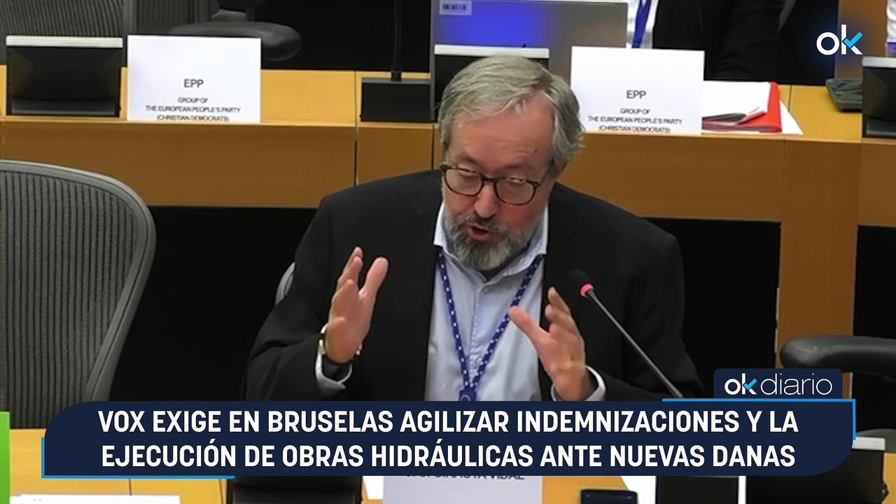 Vox exige en Bruselas agilizar indemnizaciones y la ejecución de obras hidráulicas ante nuevas DANAS