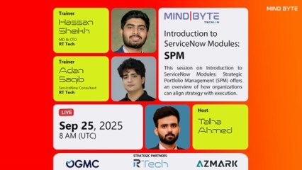 Introduction to ServiceNow Modules SPM with Hassan Sheikh & Adan Saqib