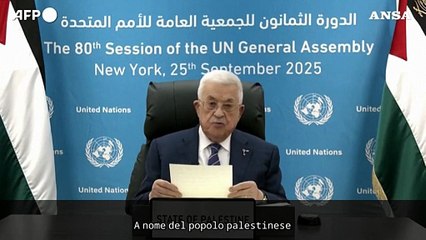 Abu Mazen all'Onu: "Tutti gli Stati riconoscano la Palestina"