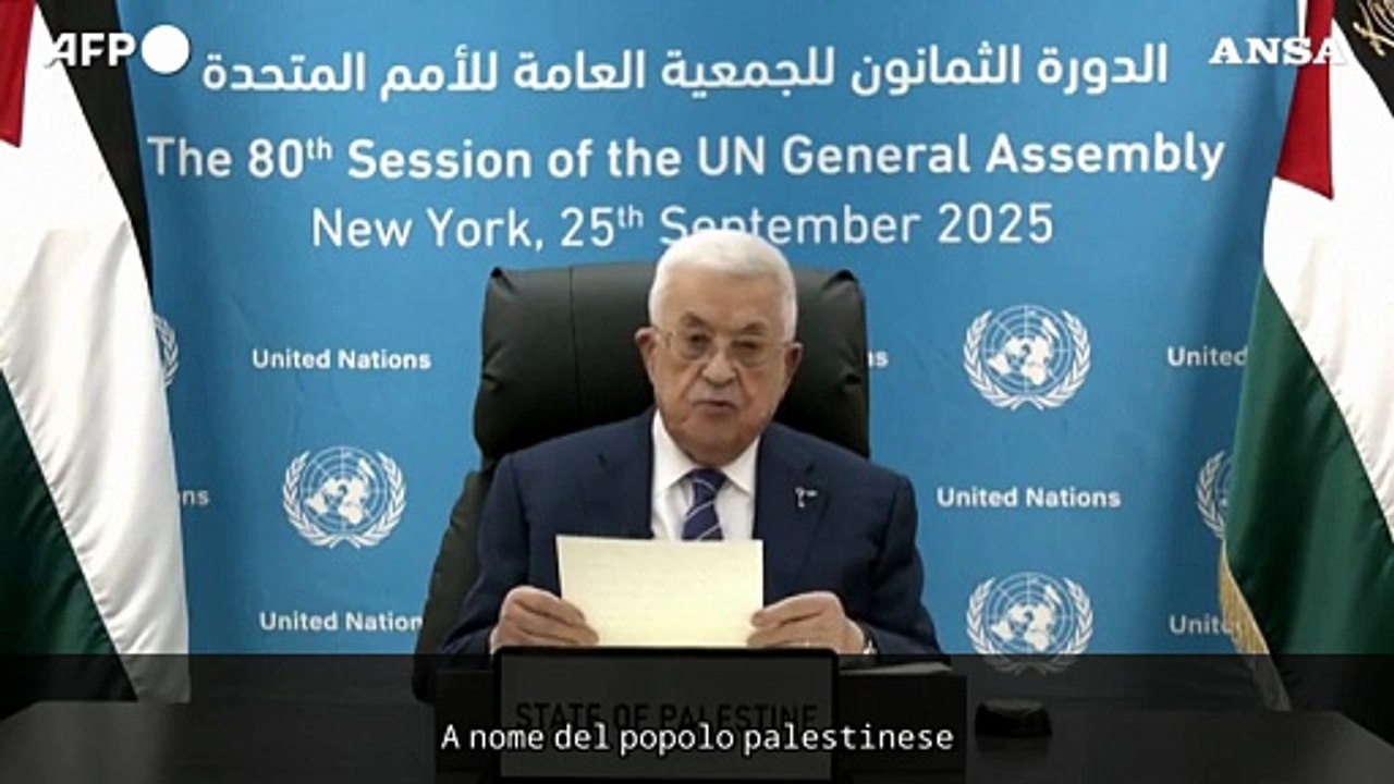 Abu Mazen all'Onu: "Tutti gli Stati riconoscano la Palestina"