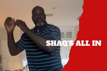 Shaq turns heads with Chris Brown dance bid