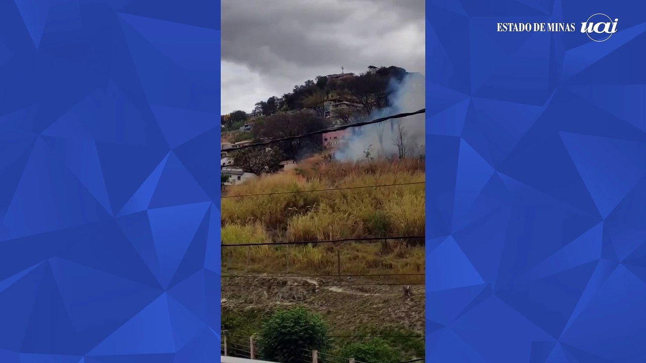 Incêndio de grandes proporções atinge área de vegetação na Pampulha