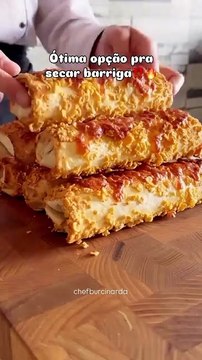 Rap 10 integral. Frango com creme de ricota light. Mussarela light. 1 ovo