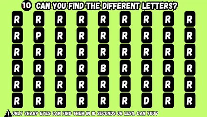 Can you find the different Letters? (P.2) 🔤