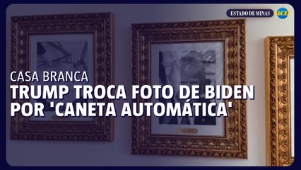 Trump troca foto de Biden por 'caneta automática' na Casa Branca